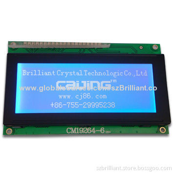 19264 STN Graphics LCD Module with LED Backlight, COB Style, Negative, Transitiveness